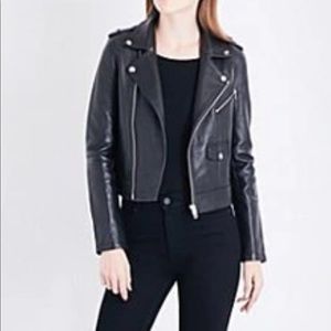 Maje Baltika Leather Biker Jacket. NWOT. Size 38